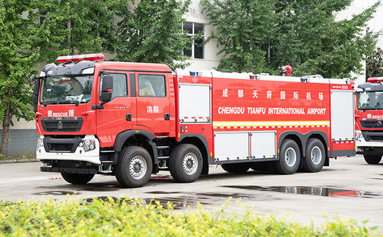 시노트루크 HOWO 18T 물 폼 CAFS 소방 트럭 가격 특수 차량 중국 공장